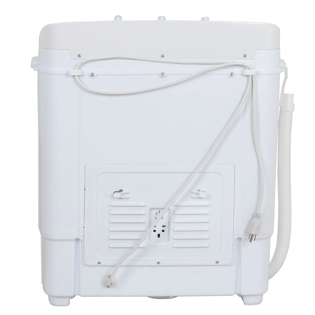 Twin Tub Portable Compact Wash Machine 13lbs Semi-Automatic White E5776