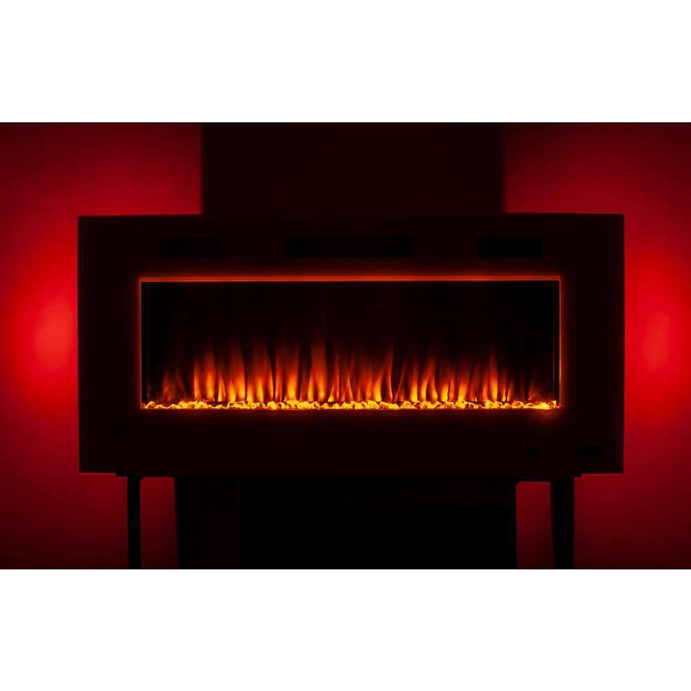 Black Wall-Mount Electric Fireplace E202