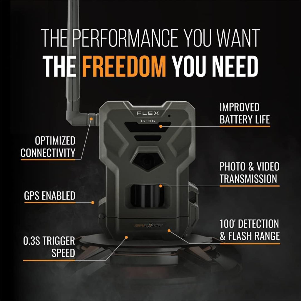 36MP Cellular Trail Camera with Sound, GPS, LTE, 100' Flash Range + LIT-22 Batteries + Straps N982879