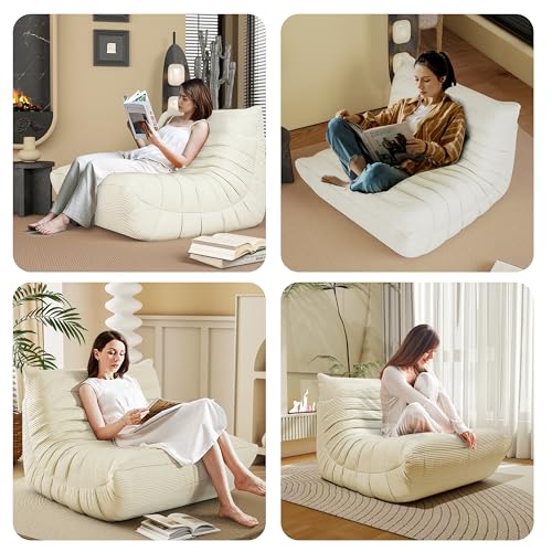 Yellow Memory Foam Bean Bag Chair D24196