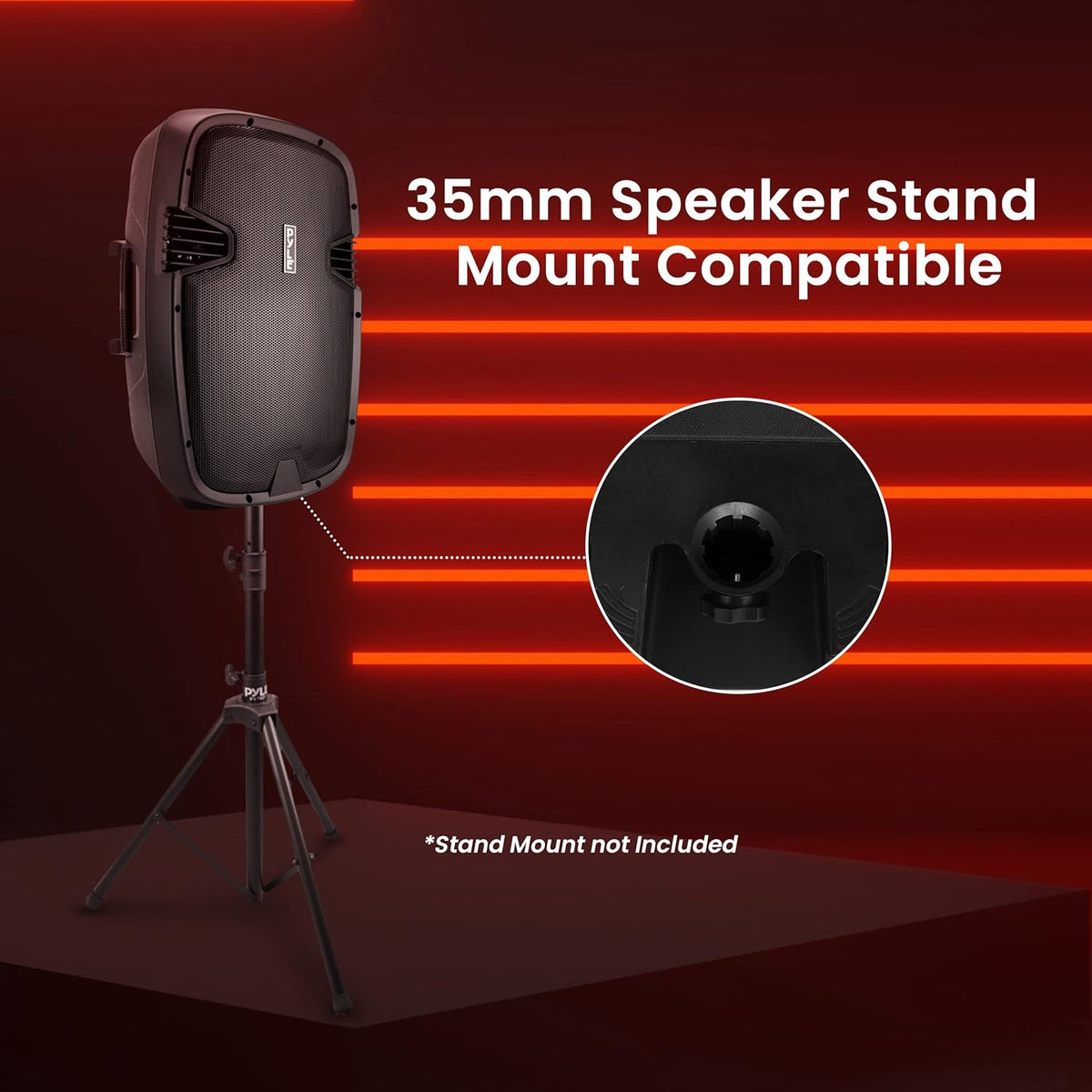 15" Bluetooth PA Speaker with 2 UHF Wireless Microphones, Black X477