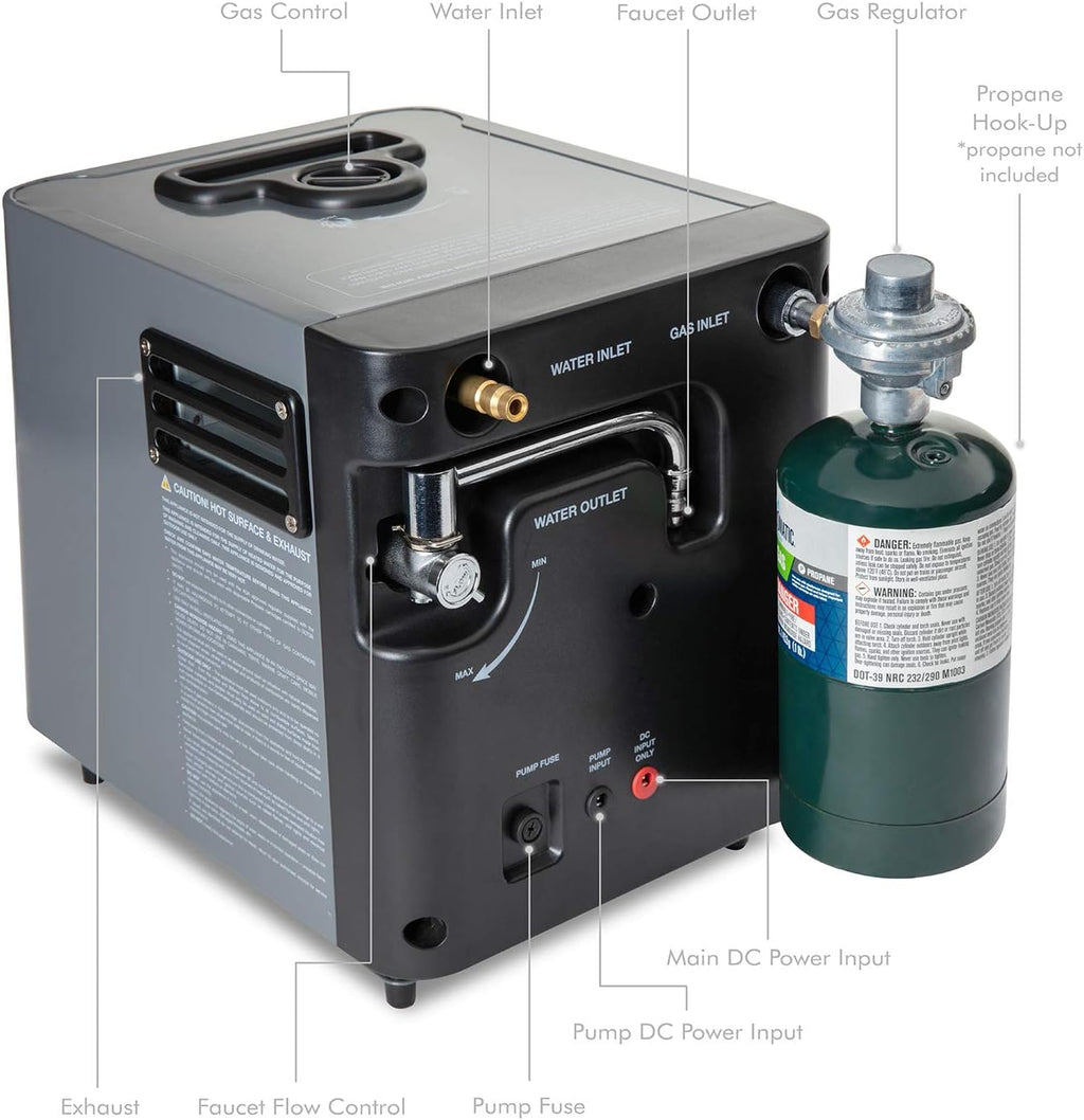 Portable Propane Water Heater & Shower Pump with Carry Case X318