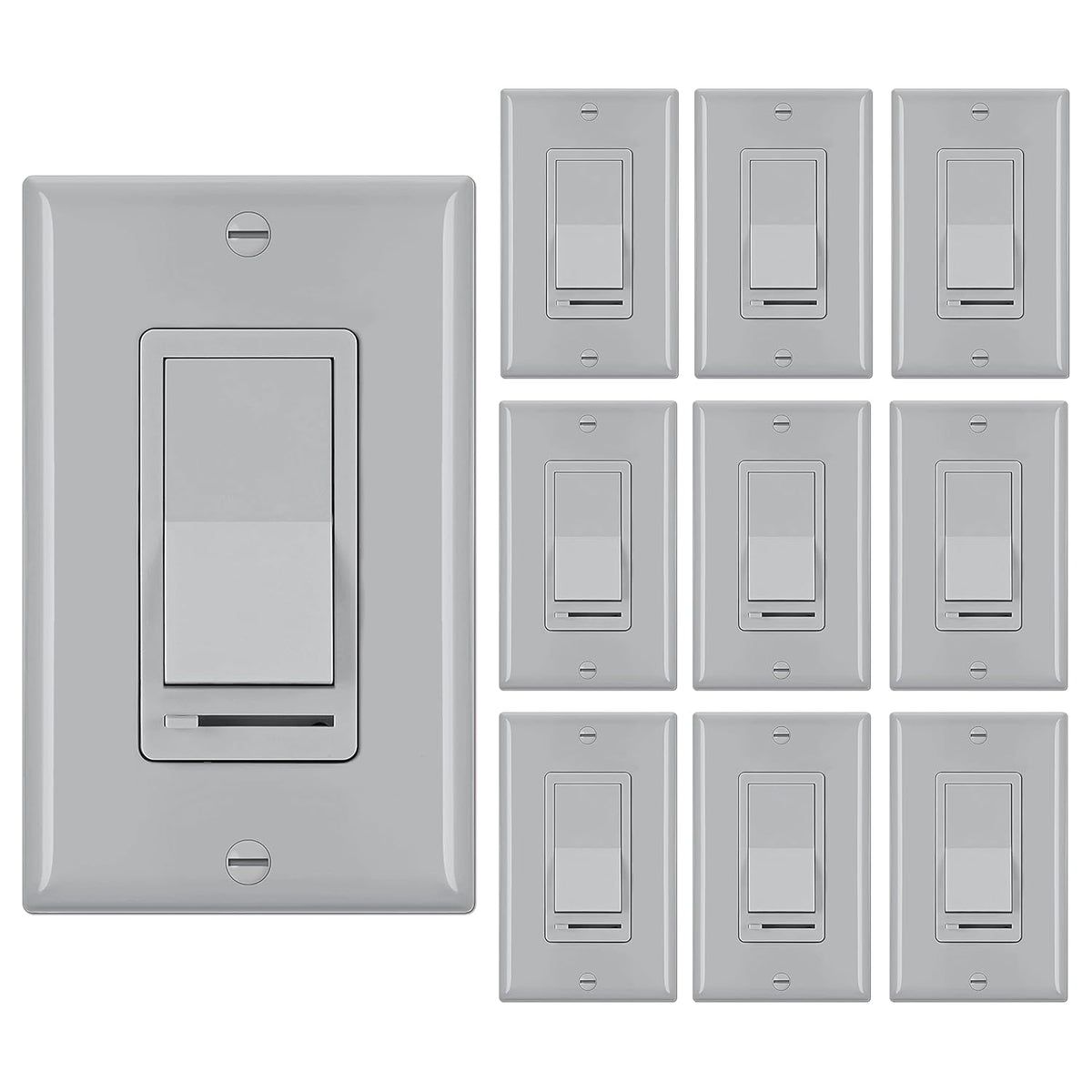 10 Pack White Dimmer Light Switch X2709