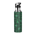 Green Dinosaur Pattern Stainless Steel Insulated Water Bottle with Straw Lid G820065