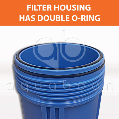 3-Stage 20 Whole House Filtration System with Housing Bracket Pressure Gauges GAC Filter Sediment String Wound Sediment Filter Cartridges E897731