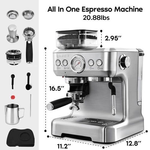 20 Bar Espresso Machine with Milk Frother Y230820