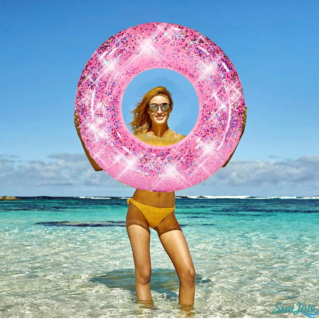Pink Inflatable Pool Floats Rings 36 Inch R25018