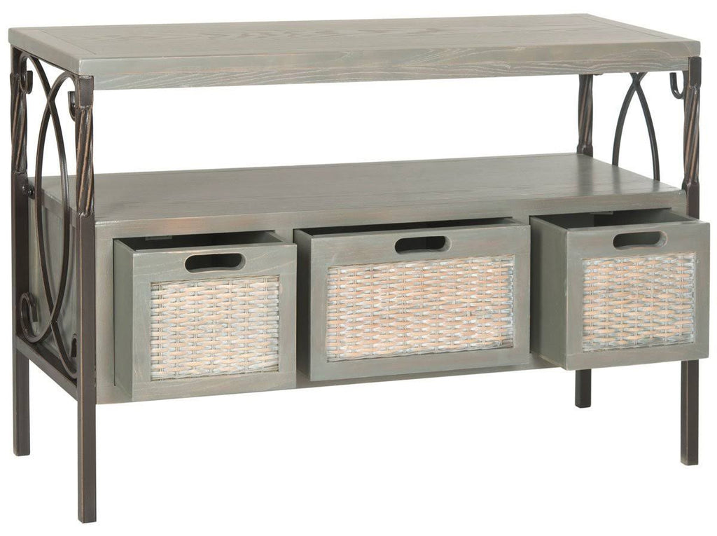 Oak 3 Drawer Console S7846