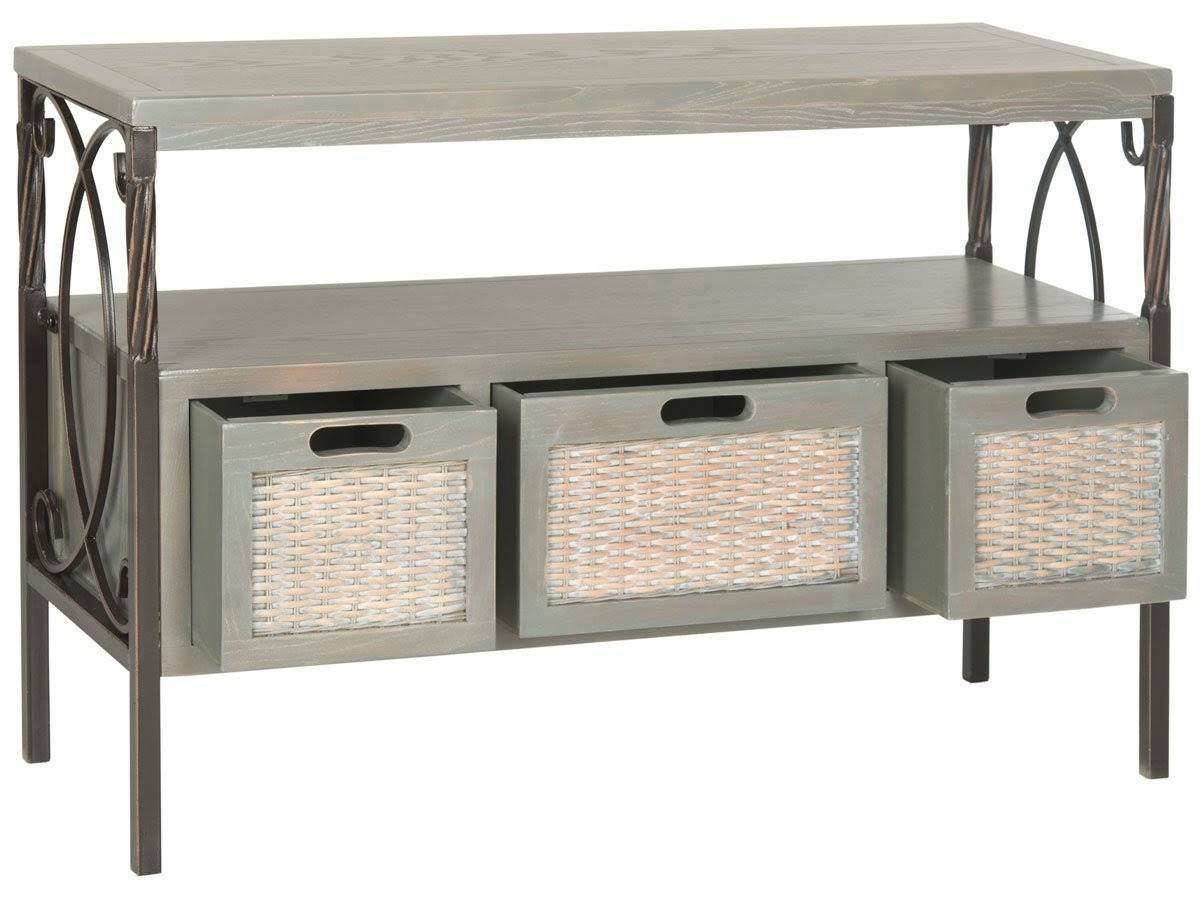 Oak 3 Drawer Console S7846