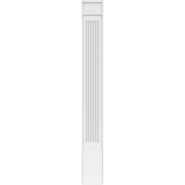 Fluted PVC Pilaster with Decorative Capital & Base (Pair) K7995