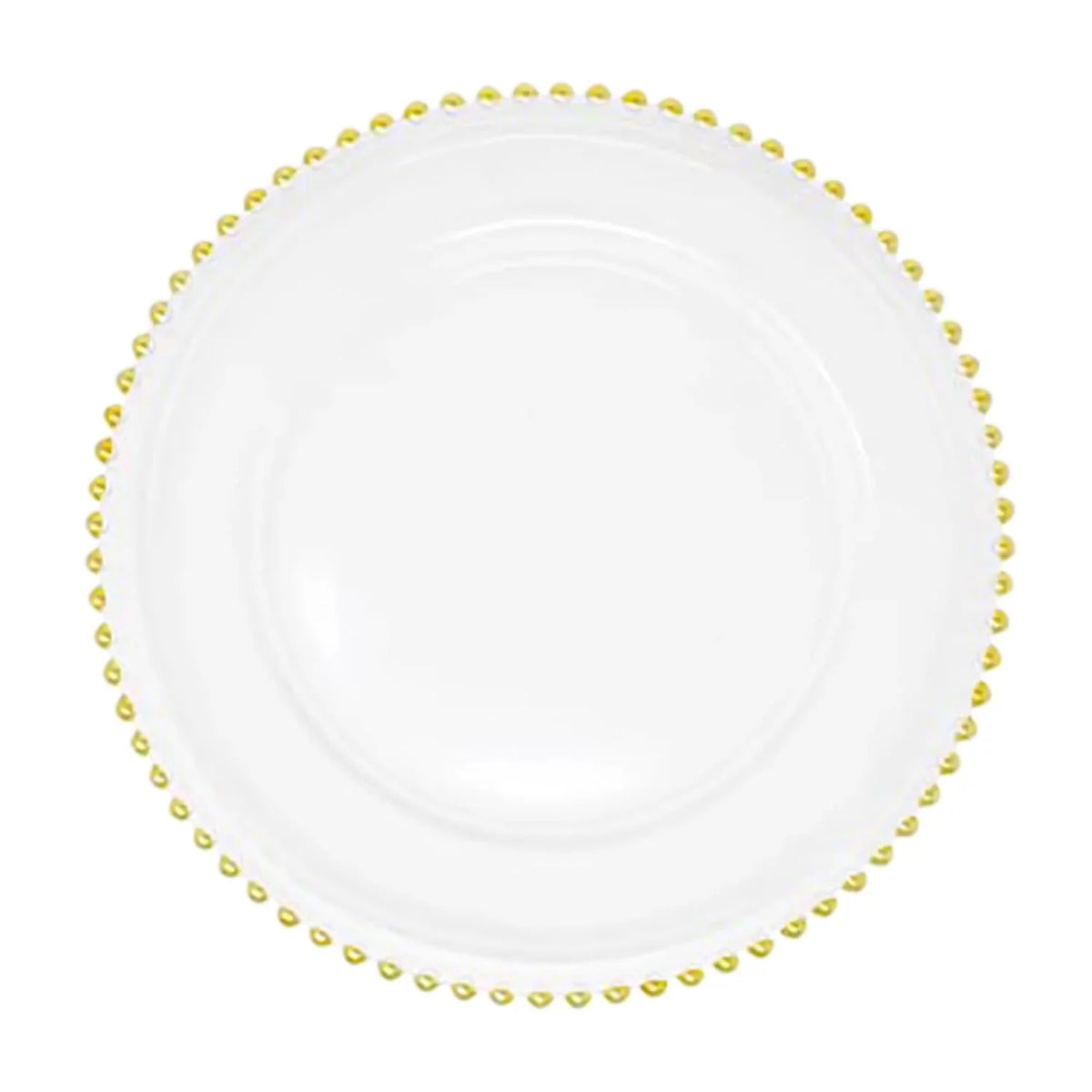 Gold Beaded Glass Charger Plates S754