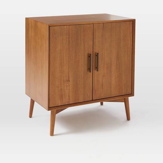 Mid-Century Bar Cabinet, Small, Acorn I881155