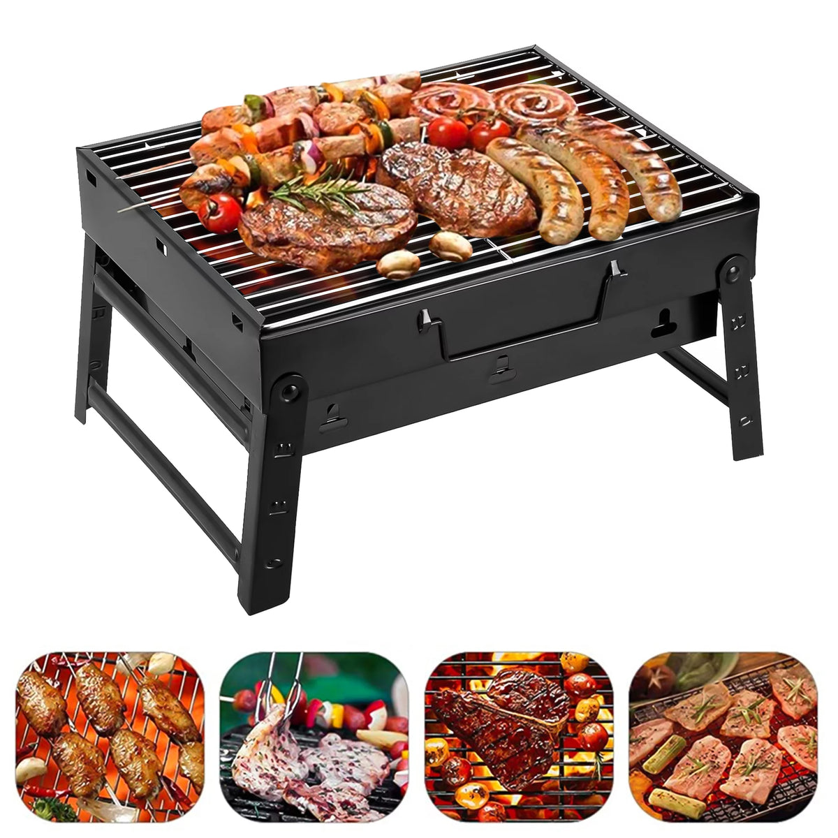 Charcoal Portable Folding BBQ Grill D844