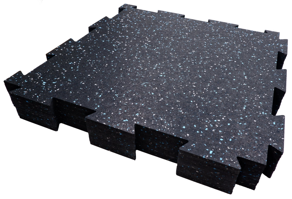 19 x 19 x 6mm Fitness Rubber Tiles, 23.5 SF, Grey, 10 Piece B154