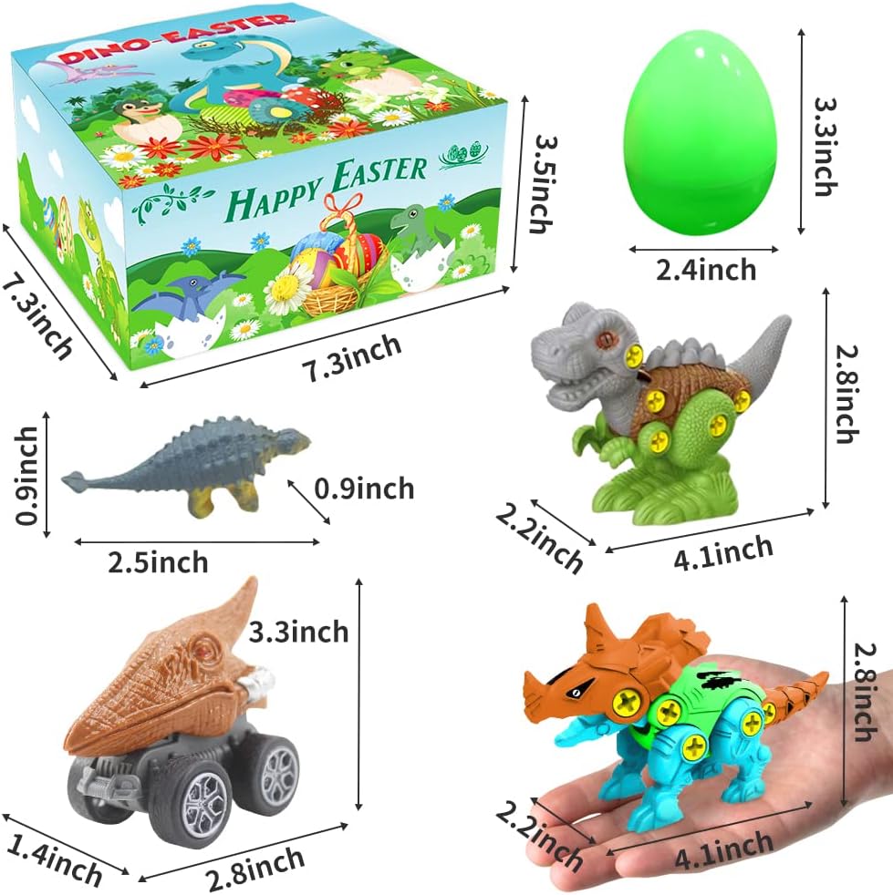 9 Pack Easter Basket Stuffers with Dinosaur Toys M995842