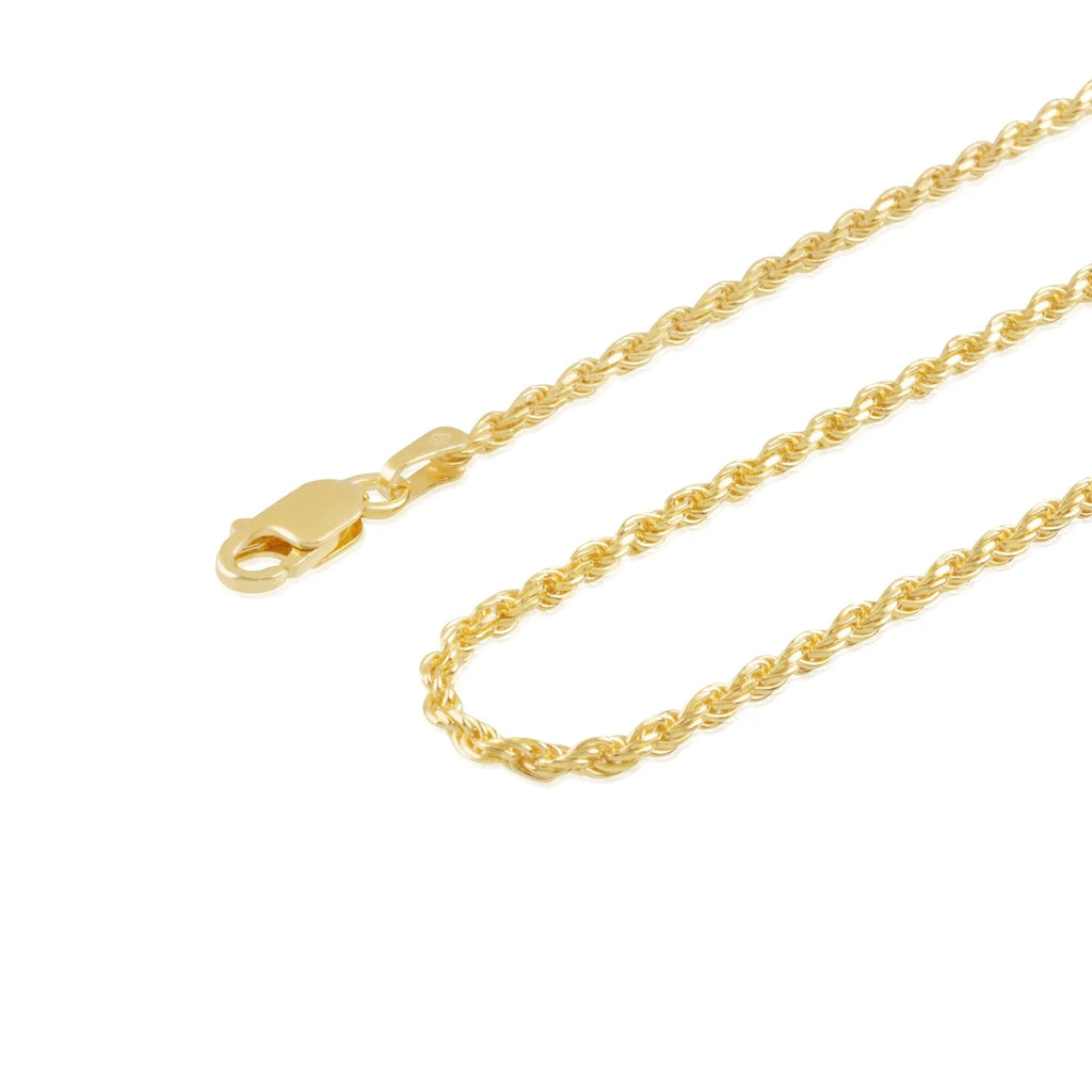 18 Inches Gold Plated Rope Chain Necklace H171