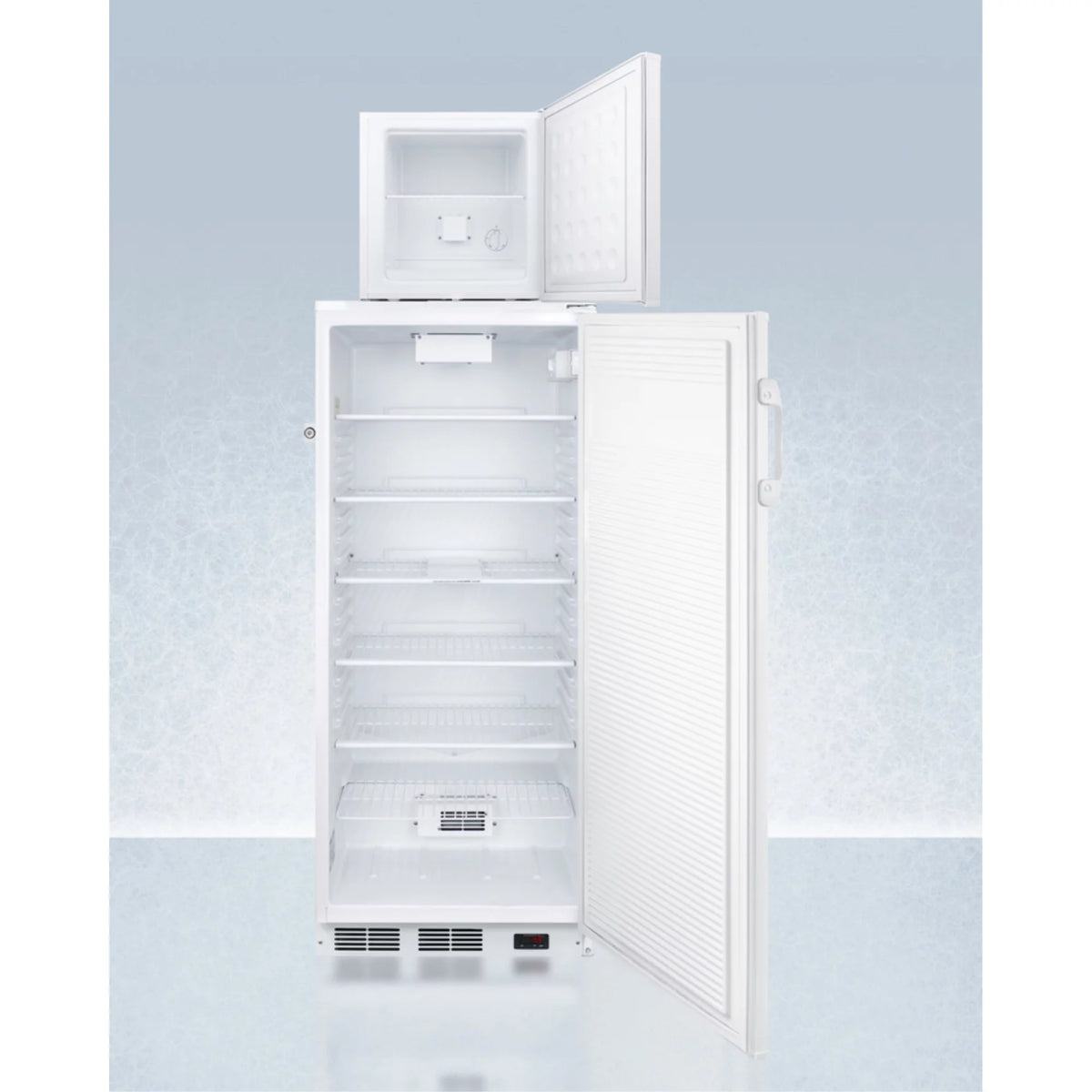 10.1 cu.ft. Auto Defrost Refrigerator and Compact Manual Defrost Freezer with Stacking Rack Y58298