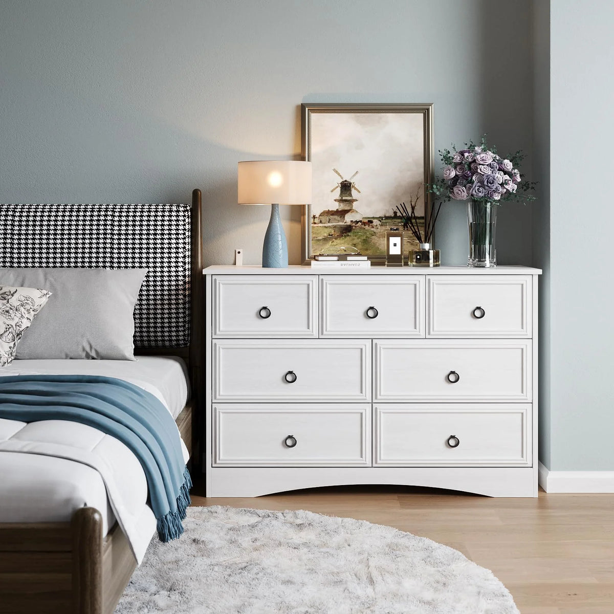 Gray 7 Drawer Dresser G9424