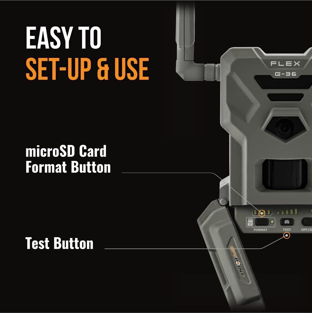 36MP Cellular Trail Camera with Sound, GPS, LTE, 100' Flash Range + LIT-22 Batteries + Straps N982879