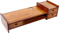 Bamboo Monitor Stand with 3 Drawers B400976