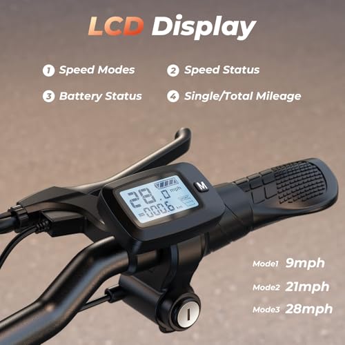 Electric Scooter with Seat, 37 Miles Long Range, 28 MPH Top Speed, 14" Pneumatic Tire A588