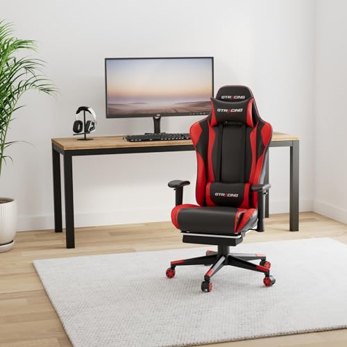 Blue Gaming Chair with Footrest H82873