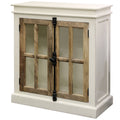 White Natural Cabinet with Clear Tempered Glass Window T718