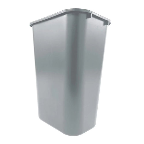 10 Gallon Gray Plastic Wastebasket Z574111