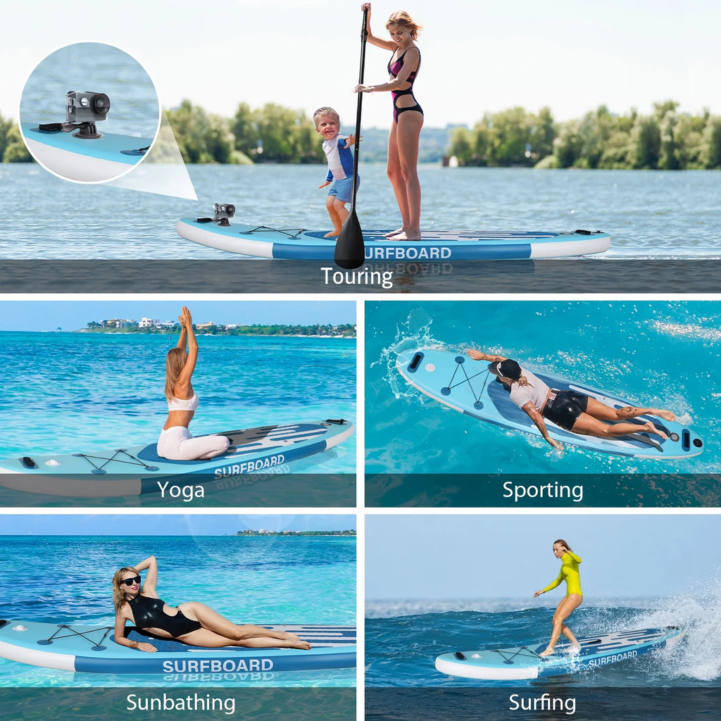 11 Ft Inflatable Stand Up Paddle Board and Sit-on Kayak Set L50076