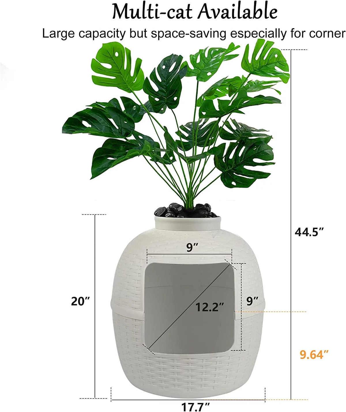 White Hidden Litter Box Furniture N653873