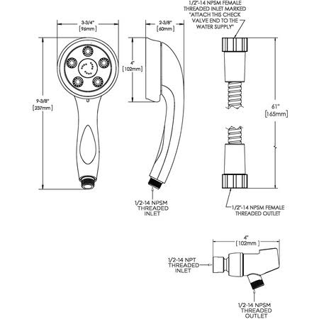 Brushed Nickel Handheld Shower Head G5248