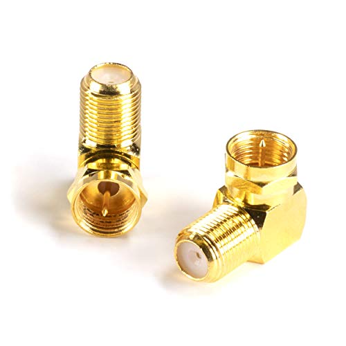 Gold Coaxial Cable Right Angle Connector 25 Pack E20784