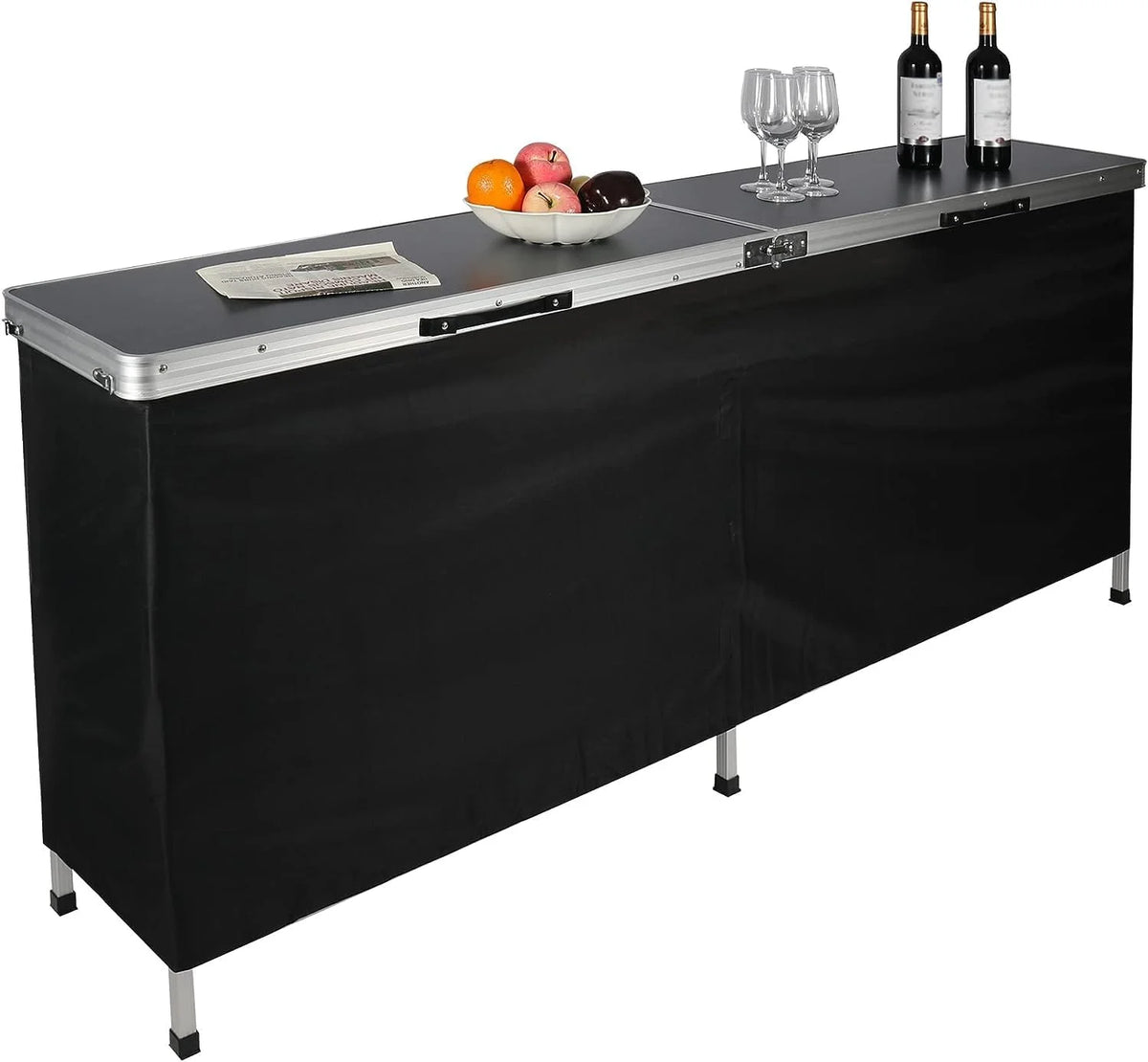 Portable Bar Table with Storage Shelf F341