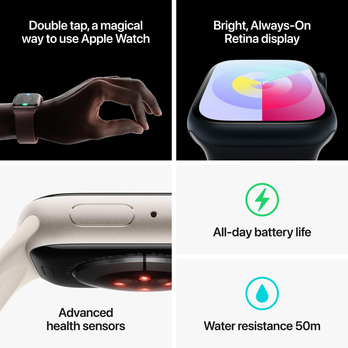 Midnight Aluminum Case 45mm Sport Band Fitness Tracker U453