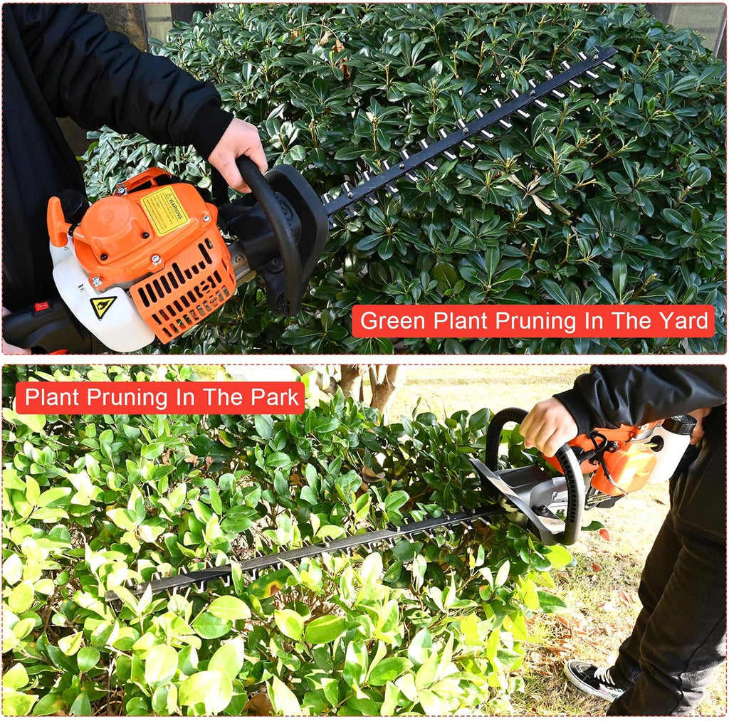 23.6cc Gas Hedge Trimmer 24" 2 Cycle Recoil Gasoline Trim Blade X2375