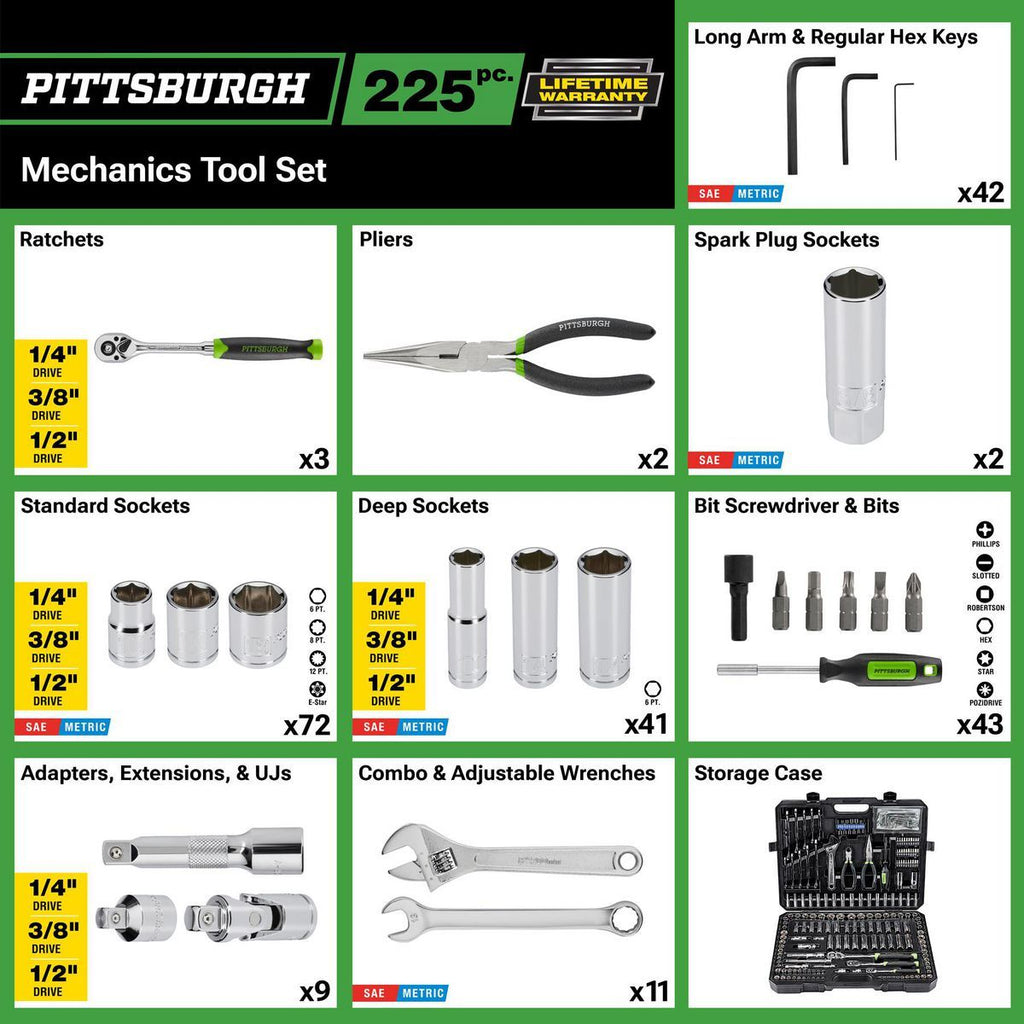 225-Piece Mechanics Tool Set S5986