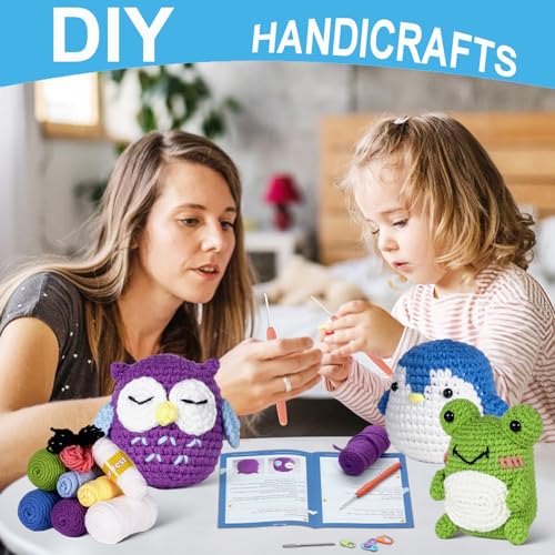 Crochet Starter Kit with Crochet Hooks, Yarn, Markers and Supplies Z7925