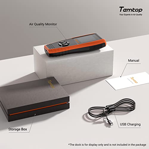 Air Quality Monitor PM2.5 PM10 Particle Counter Formaldehyde Temperature Humidity TVOC AQI Tester B93847