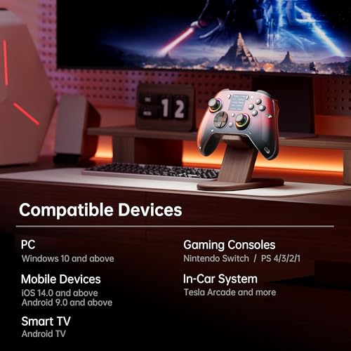 Gray Wireless Gaming Controller with Hall Joysticks E8577