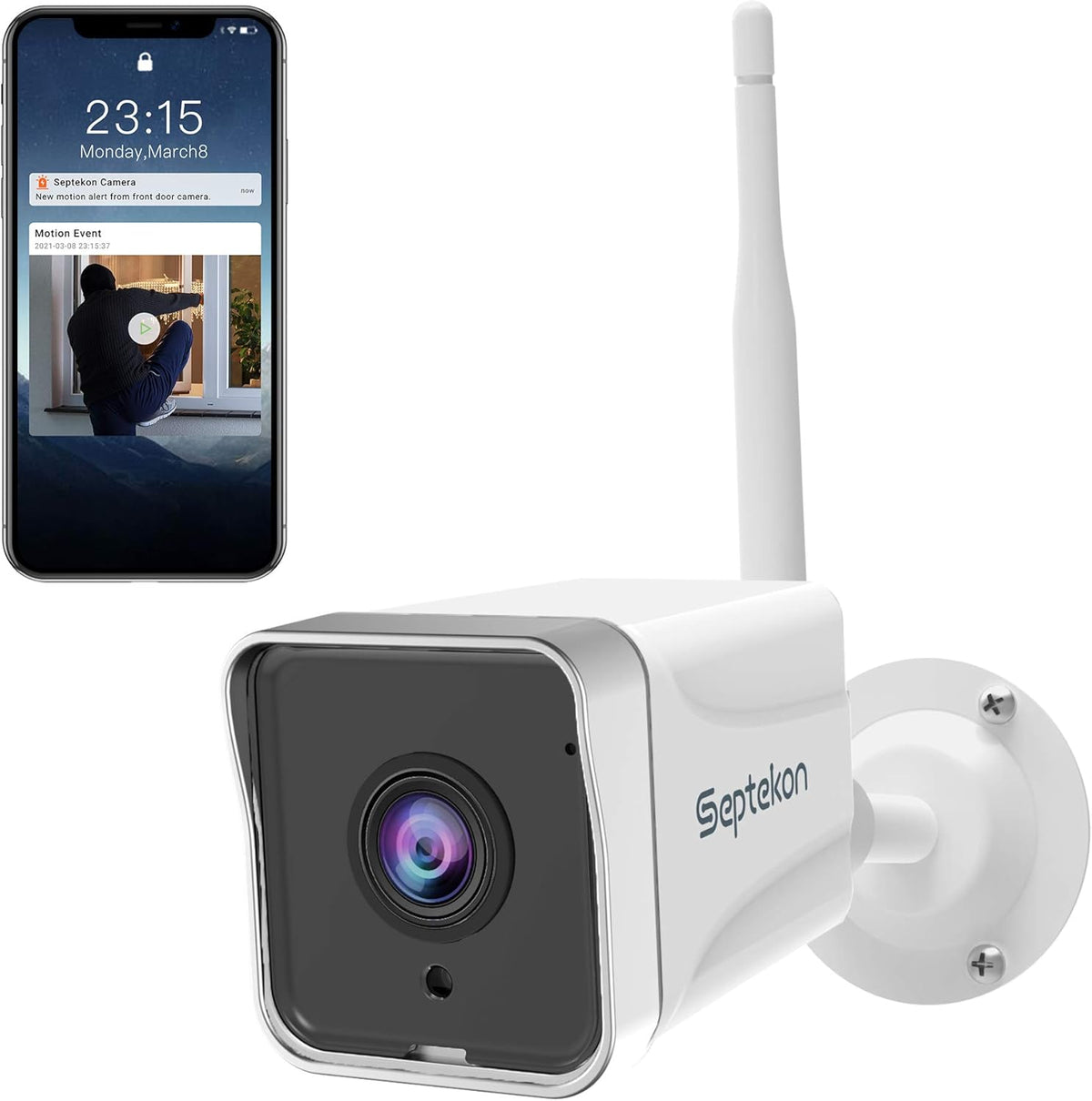 1080P WiFi Outdoor Security Camera (2 Pack) with Night Vision E23419