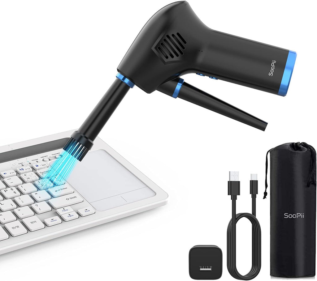 Cordless Air Duster Compressed Air Blower with Rechargeable 6000mAh Battery 40000 RPM Electric Dust Cleaner F3782