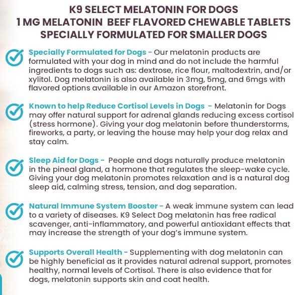 1mg Melatonin for Small Dogs T823690
