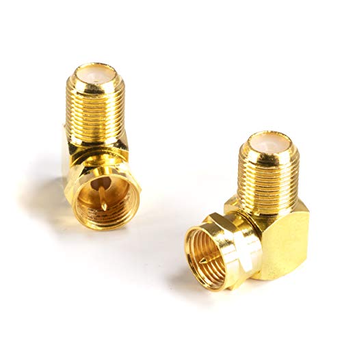 Gold Coaxial Cable Right Angle Connector 25 Pack E20784