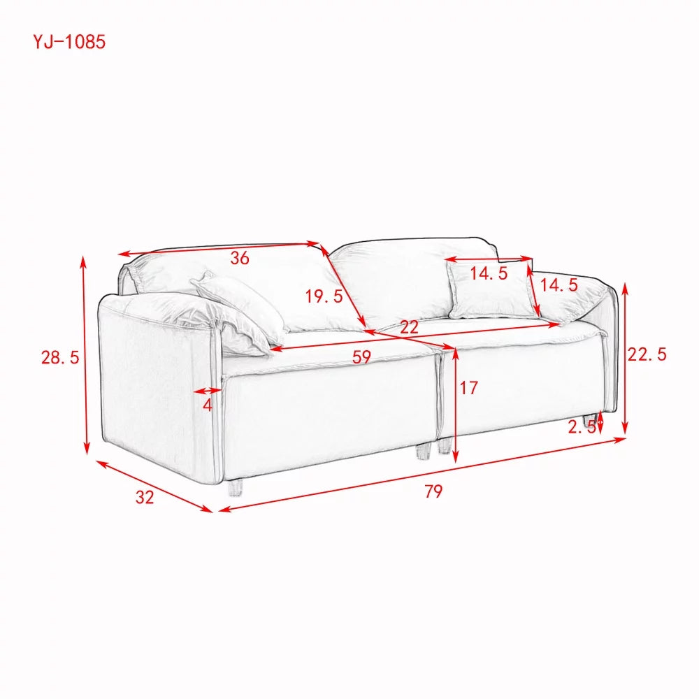 Beige Velvet 2 Piece Modular Sofa Set R11011