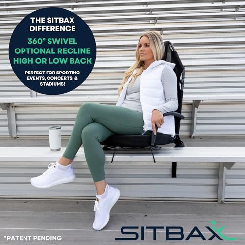 Padded Reclining Stadium Chair with Backpack Straps L43931