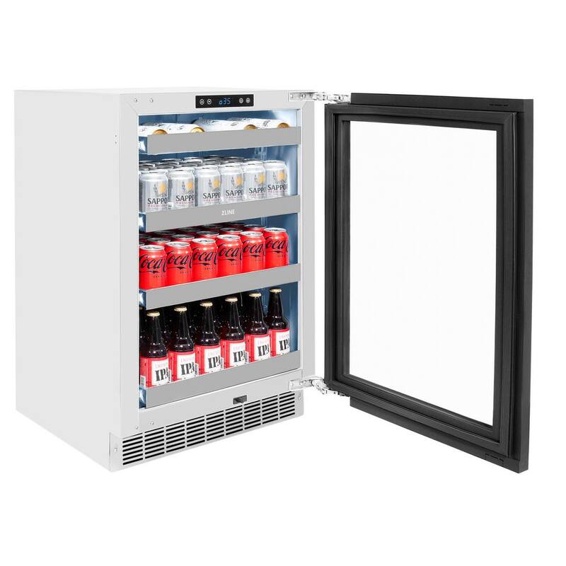 24 in. Single Zone 151-Can Panel Ready Beverage Fridge with Glass Door U794787