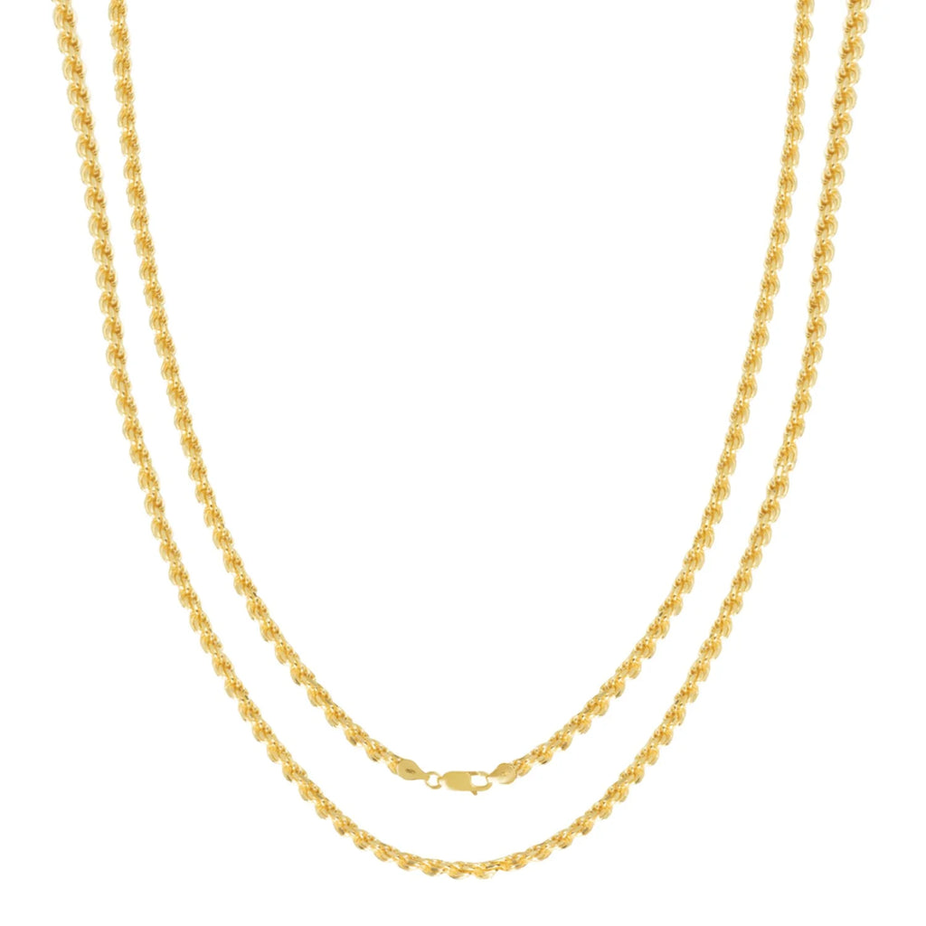 18 Inches Gold Plated Rope Chain Necklace H171