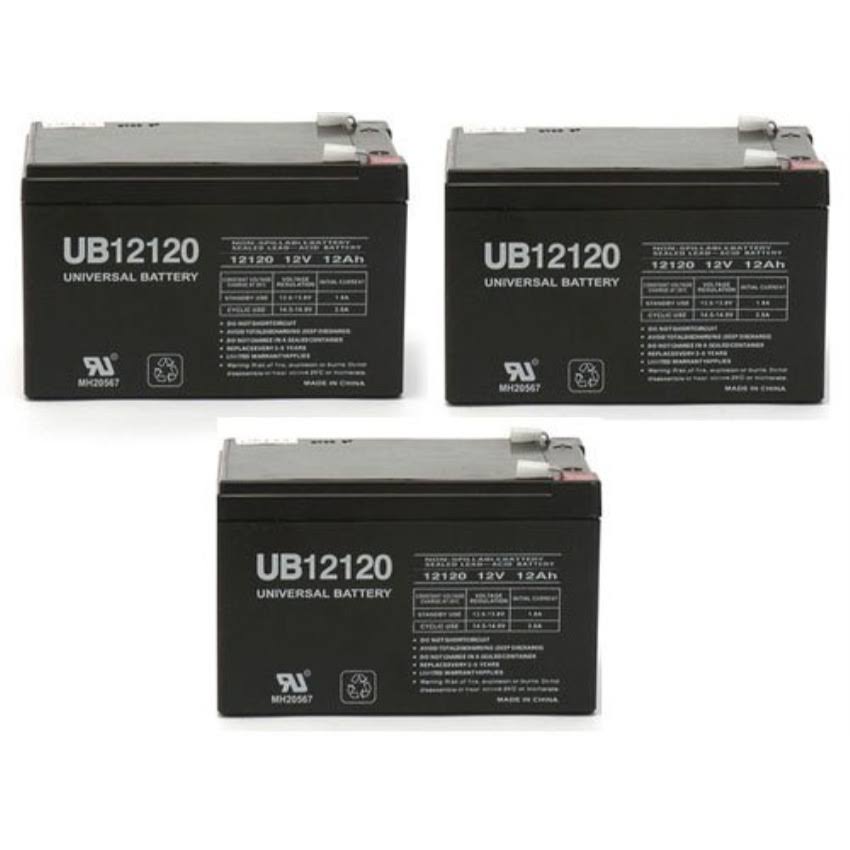 12V 12Ah F2 Battery 3 Pack O771613