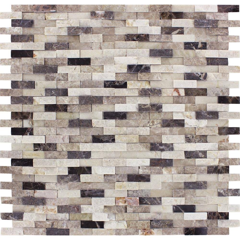 Marble Mesh-Mounted Mosaic Tile, 12 x 12 x 10 mm, 10 pieces/case C9682
