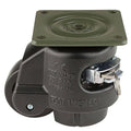 Ratcheting Leveling Caster with Nylon Wheel and NBR Pad Y6455